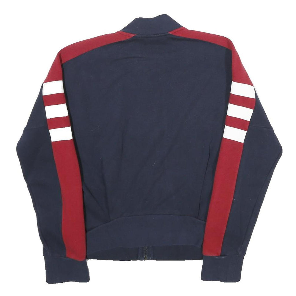 ADIDAS Womens Navy Blue & Maroon Zip Jacket S Cotton Blend Sport Casual