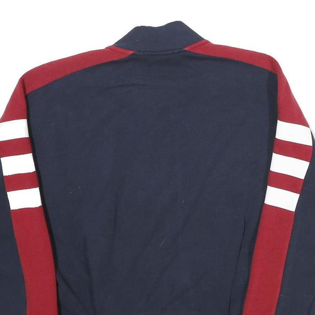 ADIDAS Womens Navy Blue & Maroon Zip Jacket S Cotton Blend Sport Casual
