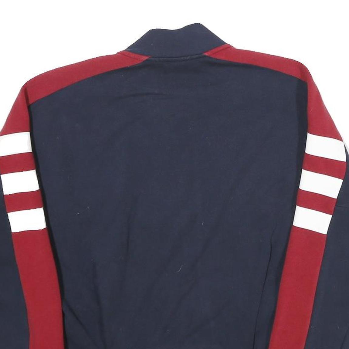 ADIDAS Womens Navy Blue & Maroon Zip Jacket S Cotton Blend Sport Casual