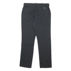 DICKIES Womens Slim Black Cotton Blend Trousers W34 L30 Zip Closure