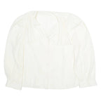 Womens Bardot Shirt Cream Long Sleeve M