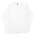 CHICOREE Womens White Jacket M Polyester Blend Plain Zip Casual Outerwear