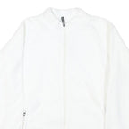 CHICOREE Womens White Jacket M Polyester Blend Plain Zip Casual Outerwear