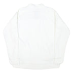 CHICOREE Womens White Jacket M Polyester Blend Plain Zip Casual Outerwear