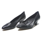 ETIENNE LAZARE Womens Black Leather Court Shoes UK 6 Classic Elegant Low Heel