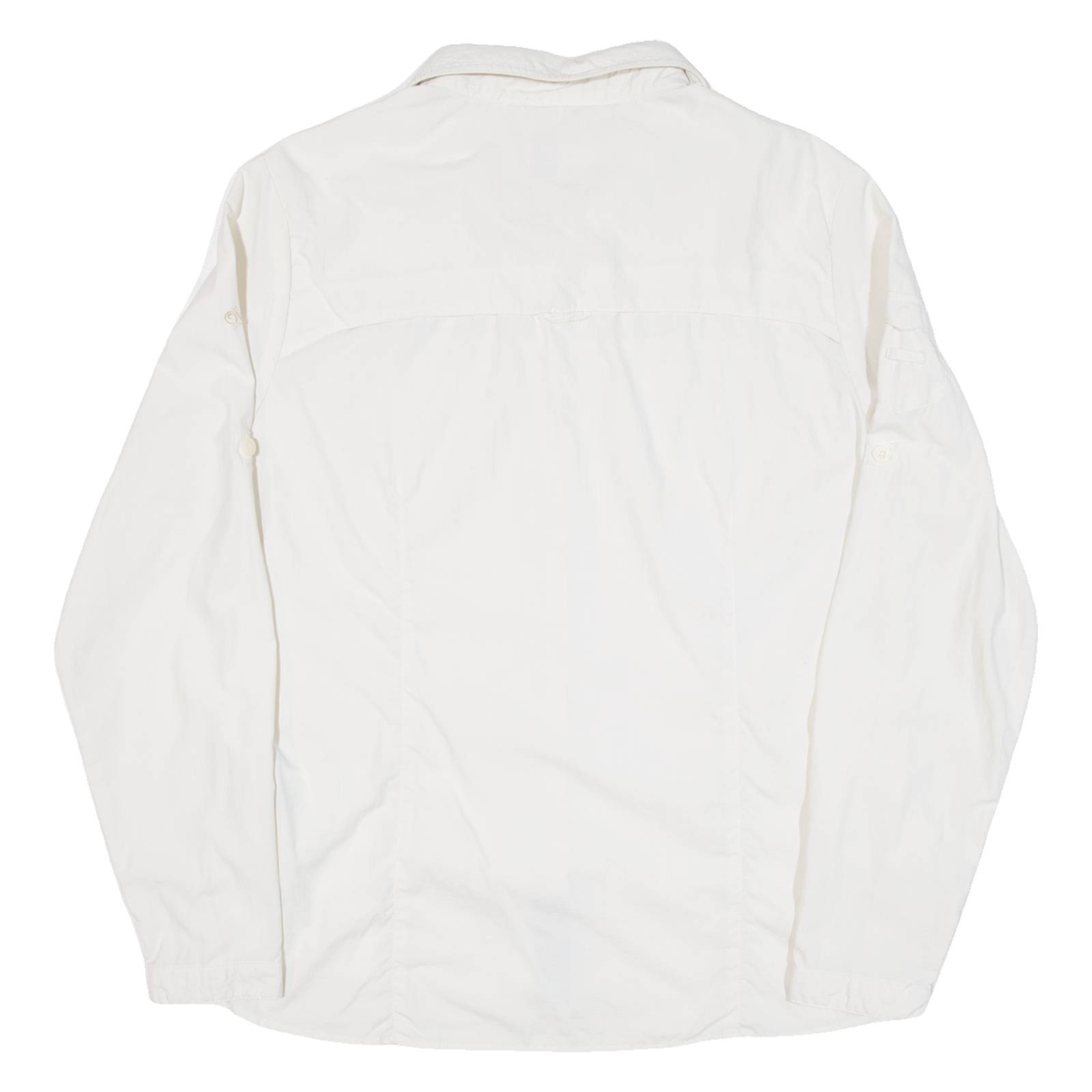 Womens Plain Shirt Beige Long Sleeve UK 14