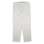 DOCKERS Mens Regular Fit Beige Cotton Blend Zip Trousers W36 L34 Classic