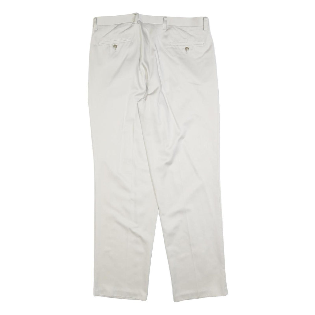 DOCKERS Mens Regular Fit Beige Cotton Blend Zip Trousers W36 L34 Classic