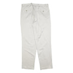 DOCKERS Mens Regular Fit Beige Cotton Blend Zip Trousers W36 L34 Classic