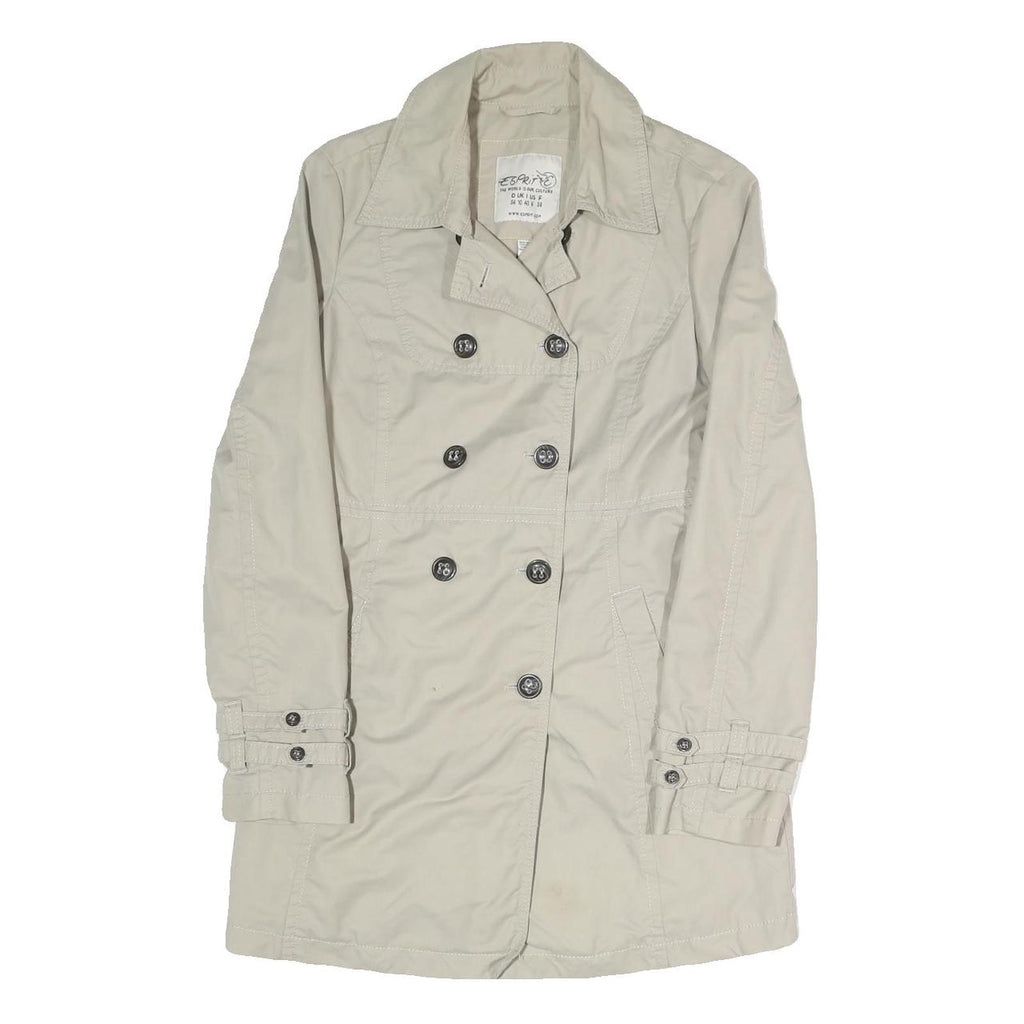 ESPRIT Womens Beige Button Jacket UK 10 Polyester Blend Classic Timeless
