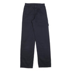 J GALT Womens Cotton Blend Navy Regular Fit Straight Leg Trousers W26 L32