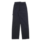 J GALT Womens Cotton Blend Navy Regular Fit Straight Leg Trousers W26 L32