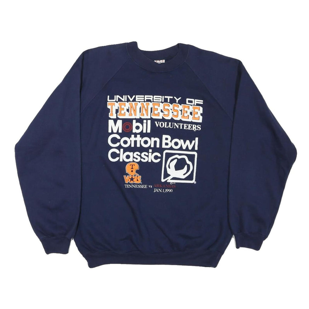 CUSTOM T'S Mens Navy University Of Tennessee Cotton Bowl Classic Crew Neck XL