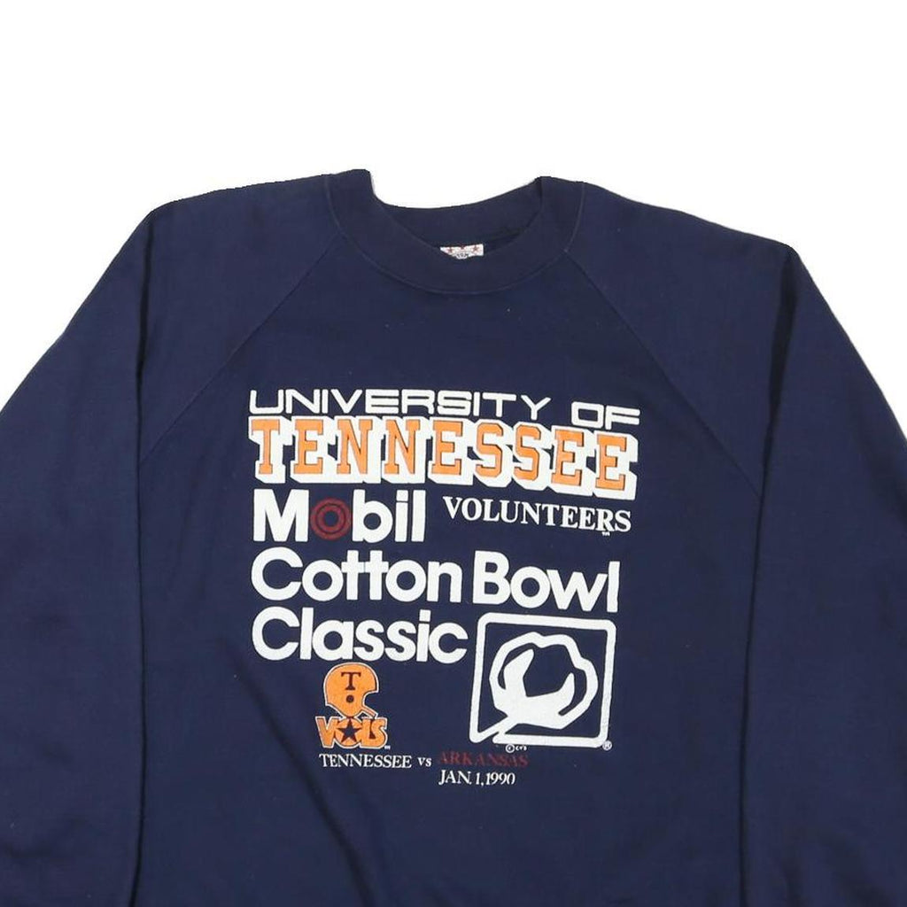 CUSTOM T'S Mens Navy University Of Tennessee Cotton Bowl Classic Crew Neck XL