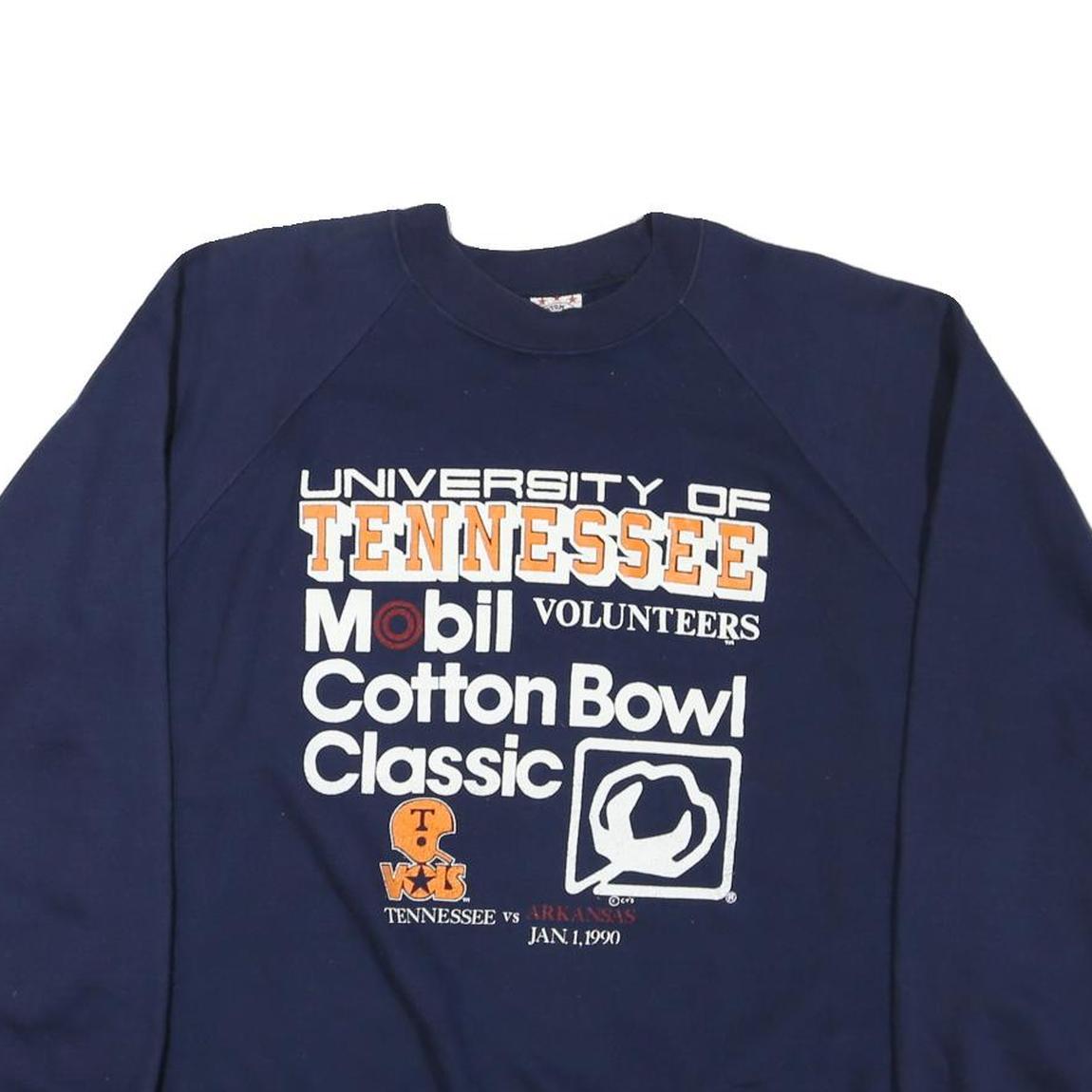 CUSTOM T'S Mens Navy University Of Tennessee Cotton Bowl Classic Crew Neck XL