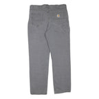 CARHARTT Mens Jeans Grey Regular Straight Denim W38 L31 Workwear Zip Closure