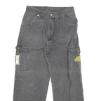 ROZIE Womens Relaxed Grey Denim Jeans W28 L27 Cargo Style Cotton Blend Zip