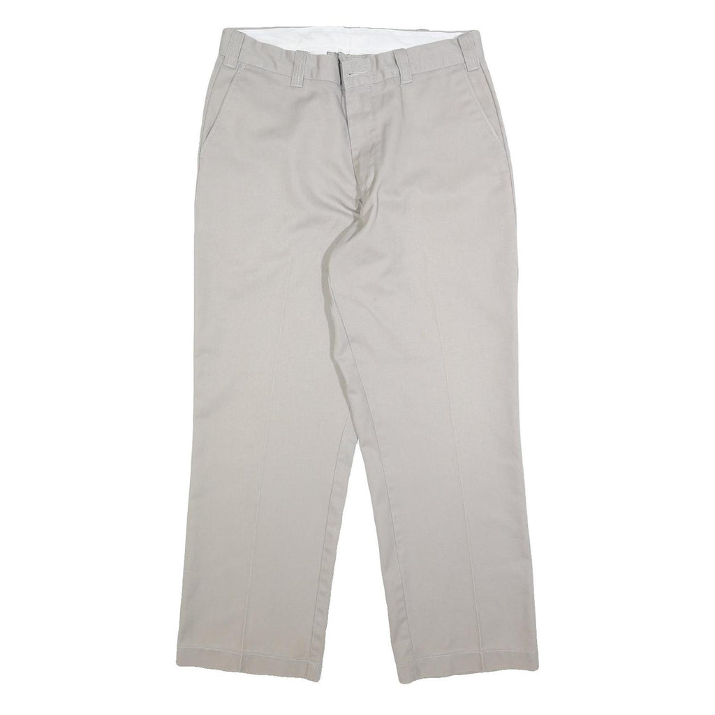 BIG MAC Mens Relaxed Beige Trousers W32 L29 Cotton Blend Zip Pocket Casual