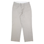 BIG MAC Mens Relaxed Beige Trousers W32 L29 Cotton Blend Zip Pocket Casual