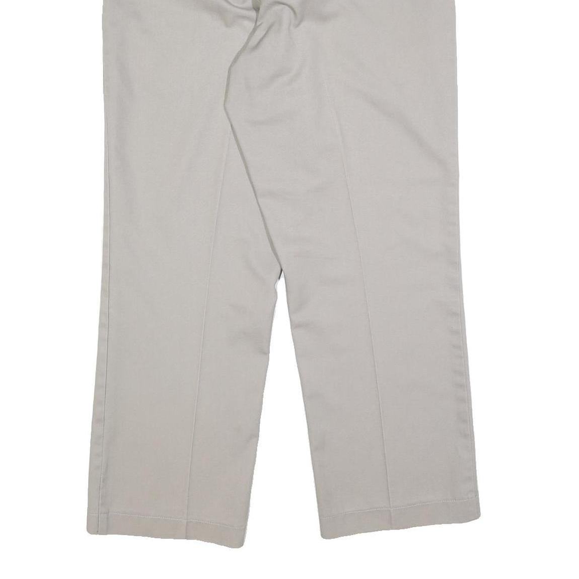 BIG MAC Mens Relaxed Beige Trousers W32 L29 Cotton Blend Zip Pocket Casual