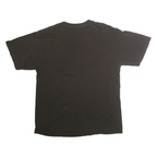 Mens Black Cotton Owl Face Graphic T-Shirt M Short Sleeve Crew Neck