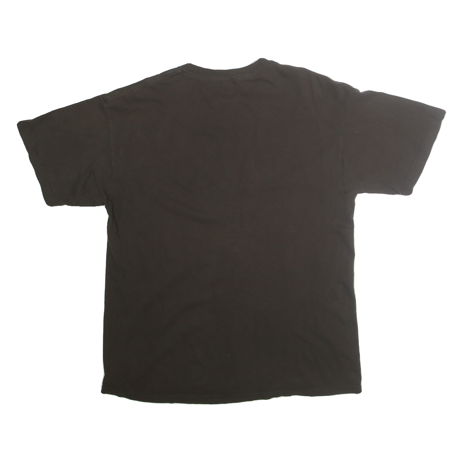 Mens Black Cotton Owl Face Graphic T-Shirt M Short Sleeve Crew Neck