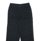MASSIMO DUTTI Womens Cotton Black Relaxed Straight Trousers W26 L25