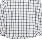 TOMMY HILFIGER Womens White & Black Check Shirt L Casual Cotton Blend Long