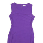 CALVIN KLEIN Womens Purple Sleeveless Bodycon Dress Polyester Blend M Elegant