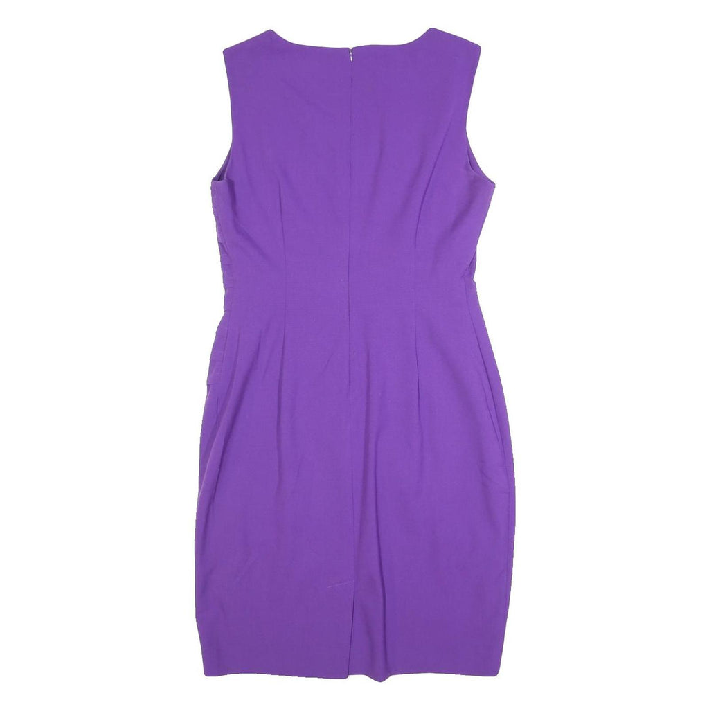 CALVIN KLEIN Womens Purple Sleeveless Bodycon Dress Polyester Blend M Elegant