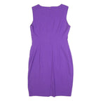 CALVIN KLEIN Womens Purple Sleeveless Bodycon Dress Polyester Blend M Elegant