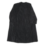 Womens Black Button Polyester Blend Classic Jacket L Plain Button Closure