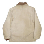 CARHARTT Arctic Mens Beige & Brown Workwear Canvas Jacket M Cotton Blend Zip