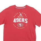 NIKE Mens Red 49ers Super Bowl XLVII Graphic T-Shirt M Short Sleeve Crew Neck