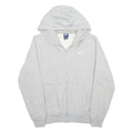 NIKE Mens Grey Zip Up Hoodie M Cotton Blend Casual Sportswear Sweatshirt