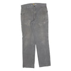 CARHARTT Mens Jeans Grey Relaxed Straight Denim W34 L34 Workwear Utility