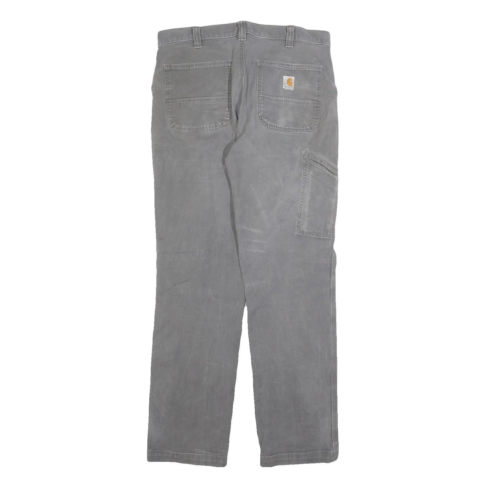 CARHARTT Mens Jeans Grey Relaxed Straight Denim W34 L34 Workwear Utility