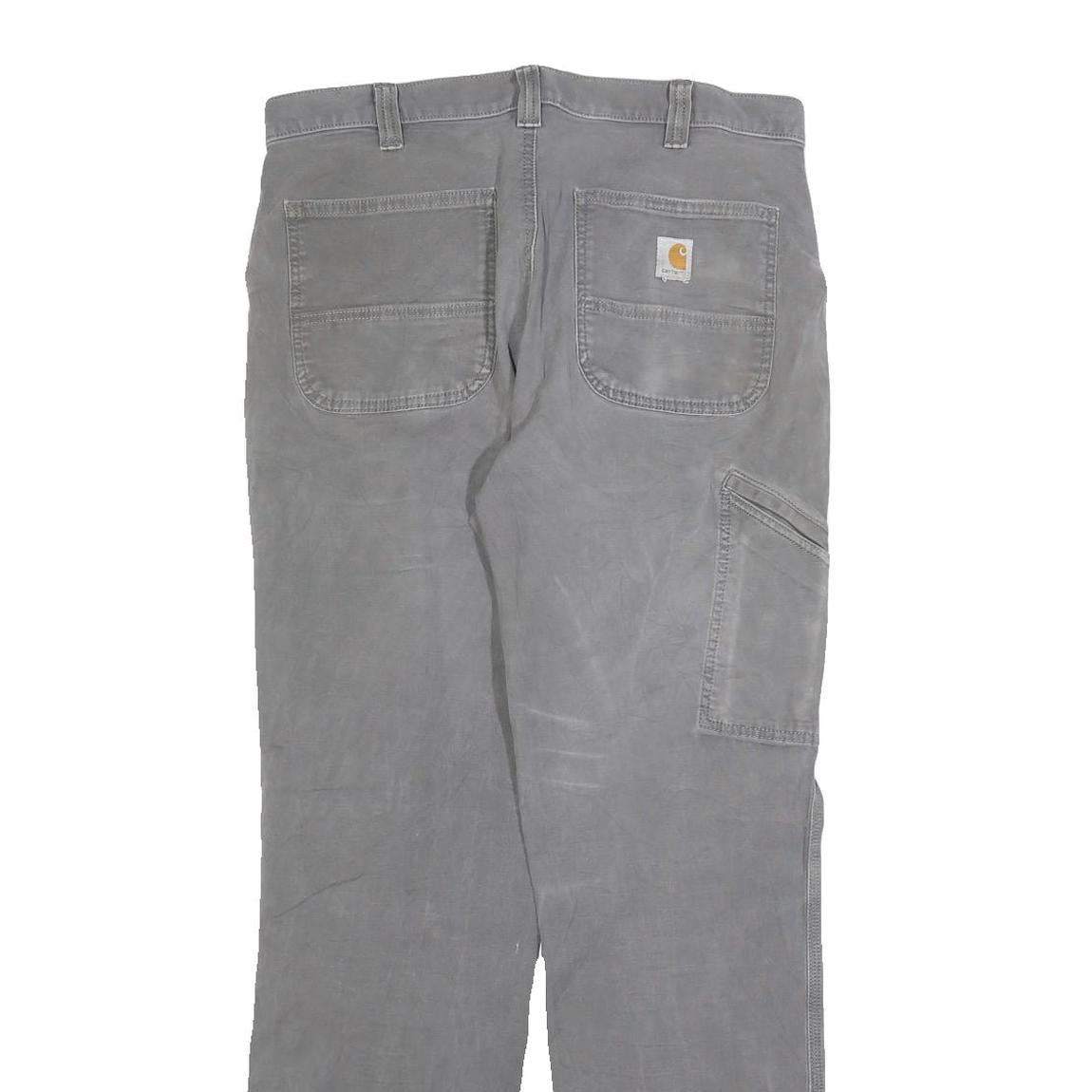 CARHARTT Mens Jeans Grey Relaxed Straight Denim W34 L34 Workwear Utility