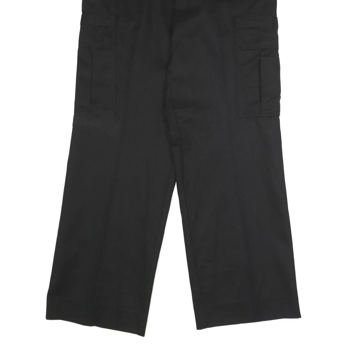 DICKIES Mens Black Regular Fit Cargo Trousers W31 L30 Workwear Durable Zip