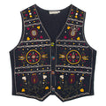 HENNES Womens Blazer Waistcoat Black Floral M