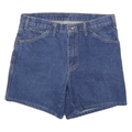 DICKIES Mens Denim Blue Casual Shorts L W32 Workwear Cotton Blend Classic Fit