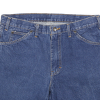 DICKIES Mens Denim Blue Casual Shorts L W32 Workwear Cotton Blend Classic Fit