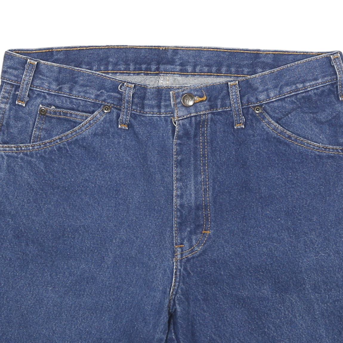 DICKIES Mens Denim Blue Casual Shorts L W32 Workwear Cotton Blend Classic Fit