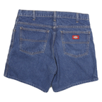 DICKIES Mens Denim Blue Casual Shorts L W32 Workwear Cotton Blend Classic Fit