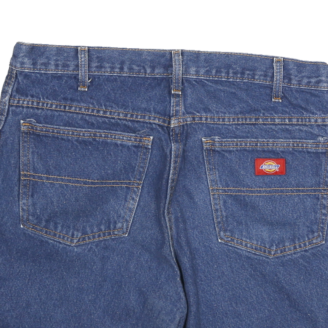 DICKIES Mens Denim Blue Casual Shorts L W32 Workwear Cotton Blend Classic Fit
