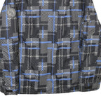 CUTTING EDGE Mens Black & Blue Jacket XL Polyester Checked Zip Casual Outerwear