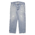 DICKIES Mens Relaxed Light Blue Denim Jeans W34 L28 Distressed Workwear Casual