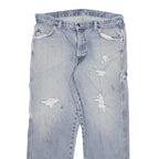 DICKIES Mens Relaxed Light Blue Denim Jeans W34 L28 Distressed Workwear Casual