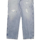 DICKIES Mens Relaxed Light Blue Denim Jeans W34 L28 Distressed Workwear Casual