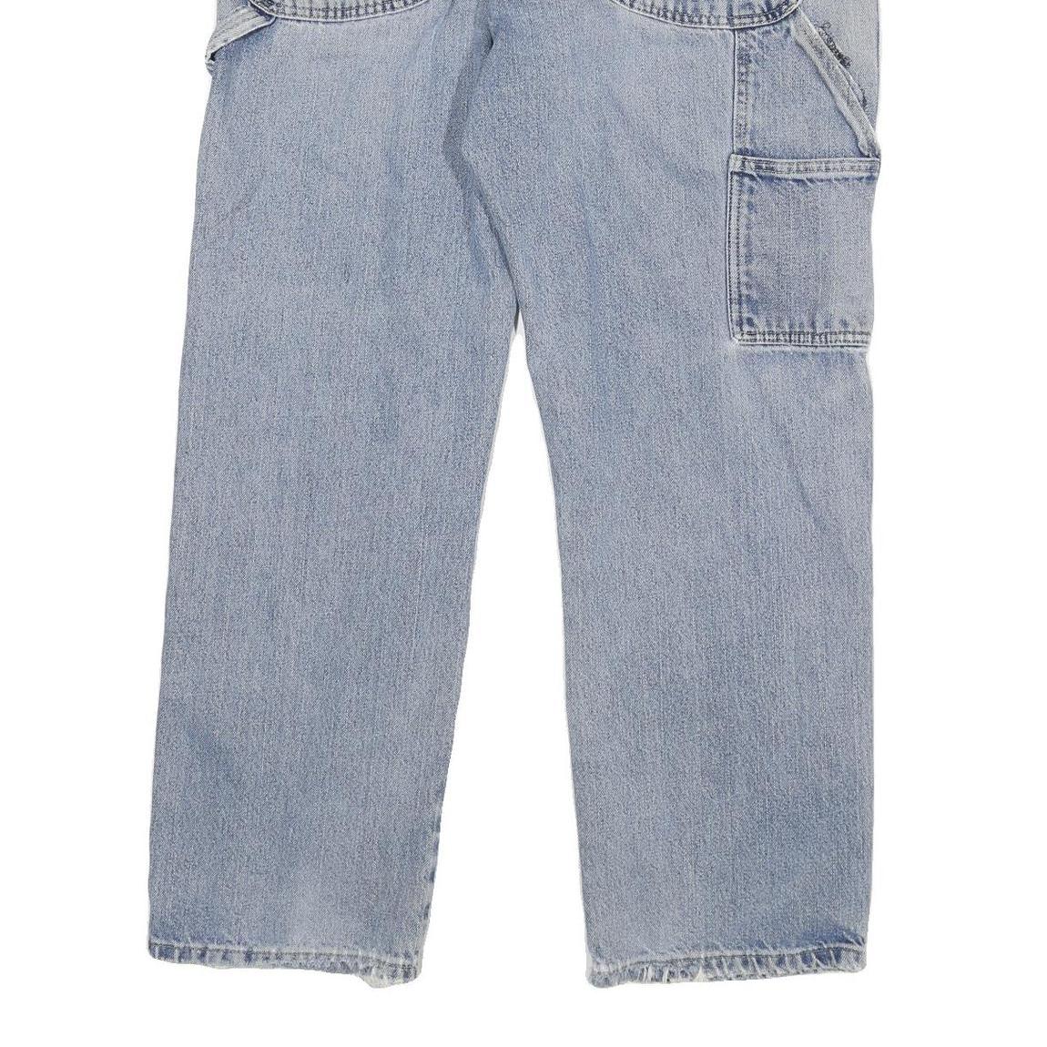 DICKIES Mens Relaxed Light Blue Denim Jeans W34 L28 Distressed Workwear Casual